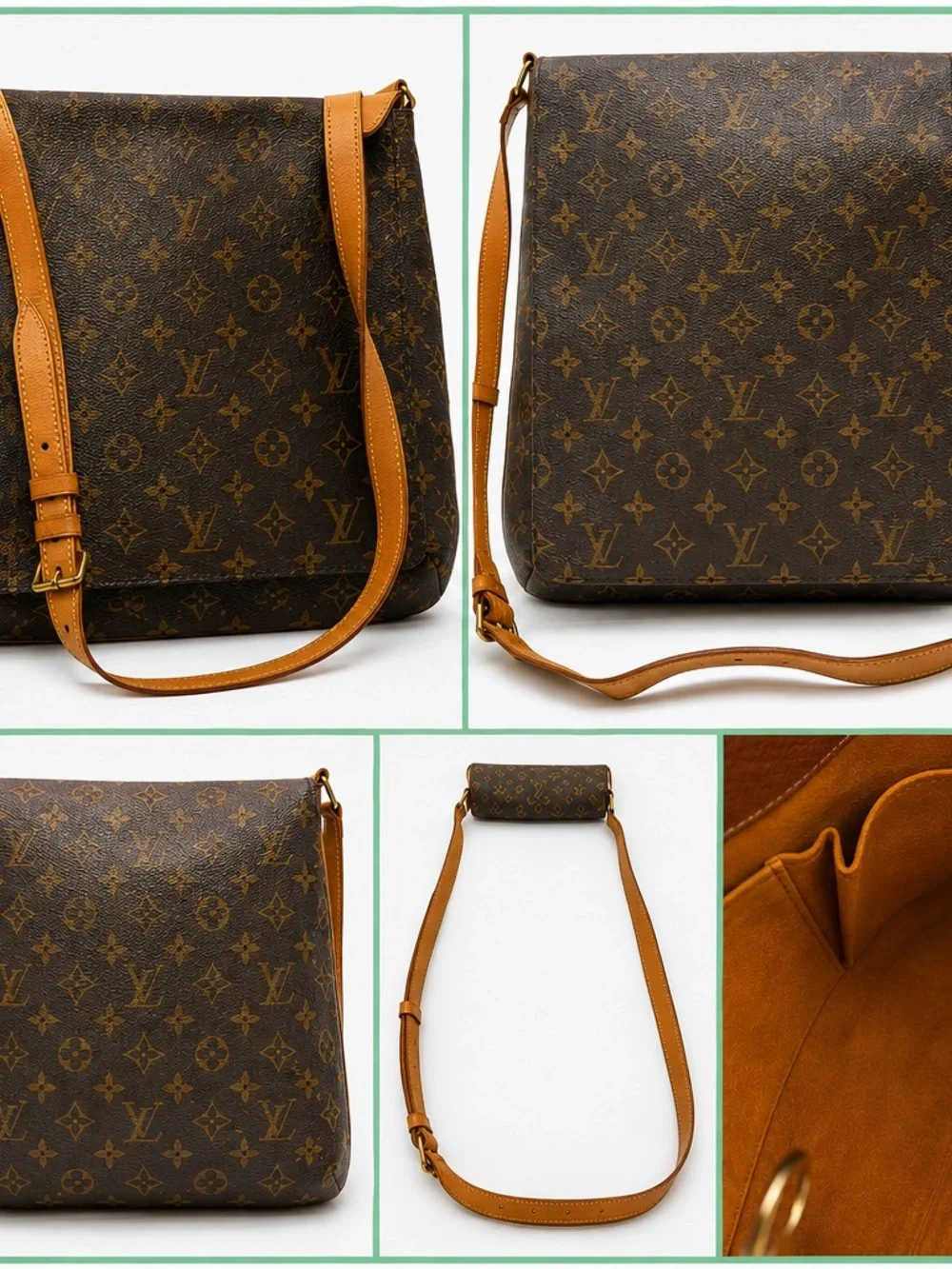 Authentic LV Musette Monogram Canvas Crossbody Bag Made in France **Dust Bag